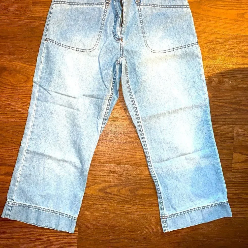 L.O.G.G. Light weight Denim Jeans. Cropped. Light wash color .  Size 38